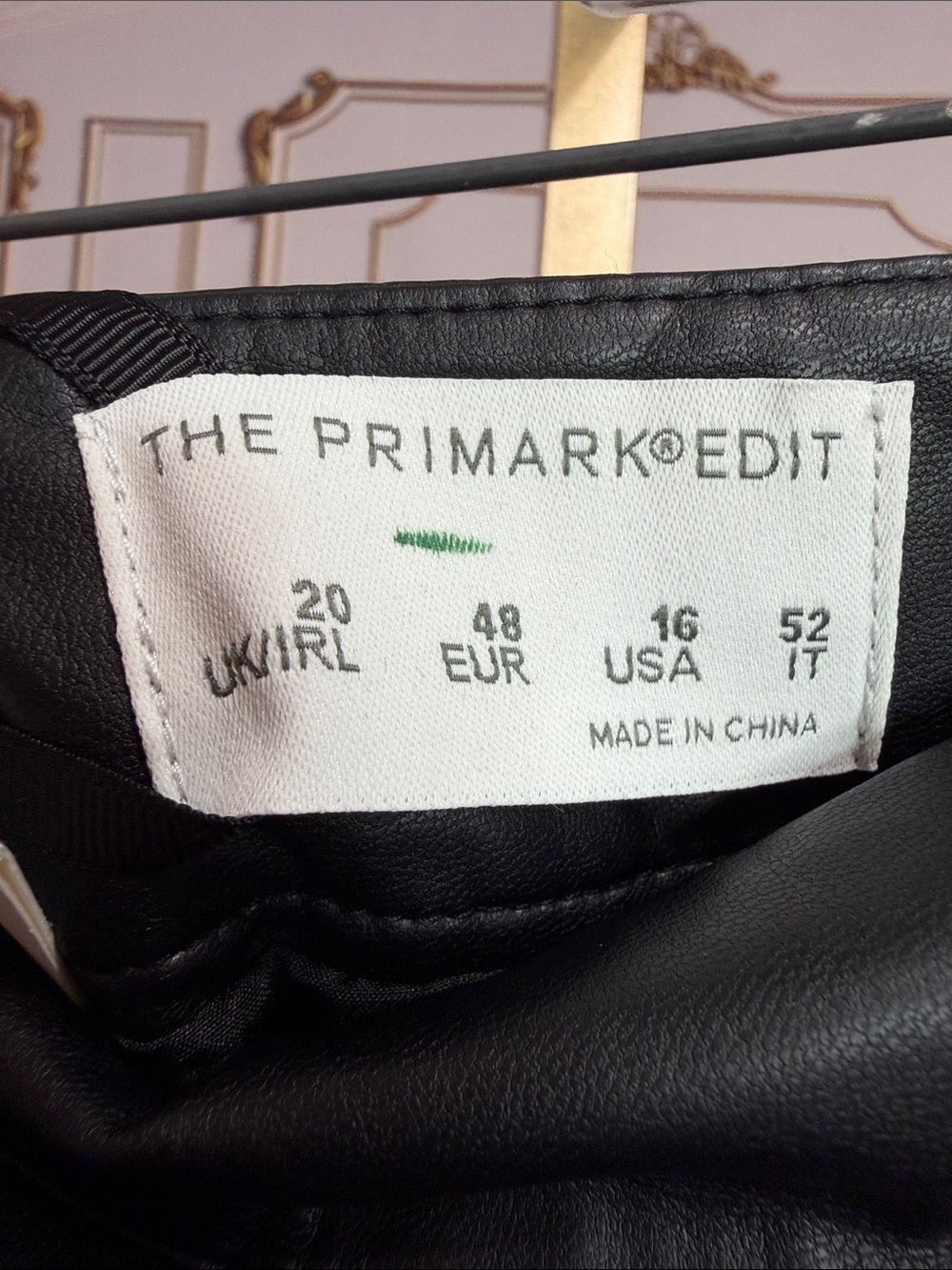 Primark Black Faux Leather Midi Skirt High Waisted Size 16 - Picture 4 of 5
